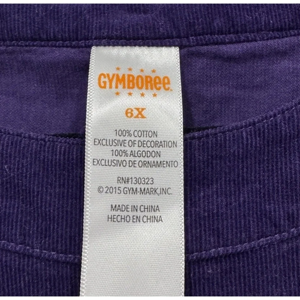 Gymboree Girls Purple Corduroy Deer Fawn Jumper Dress Size 6X Cottage Country